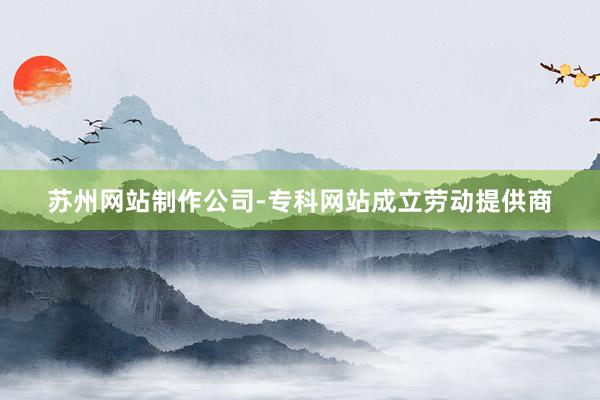 苏州网站制作公司-专科网站成立劳动提供商