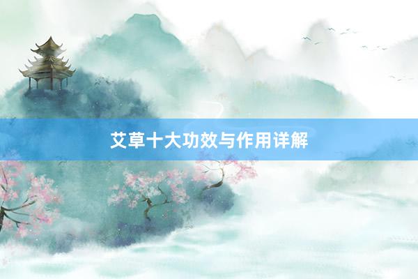 艾草十大功效与作用详解