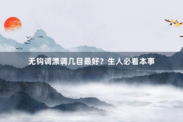 无钩调漂调几目最好？生人必看本事